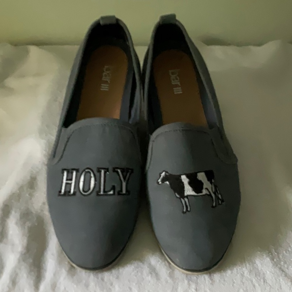 🐄 BAR lll HOLY COW DENIM SHOES 🐄 - Picture 4 of 16